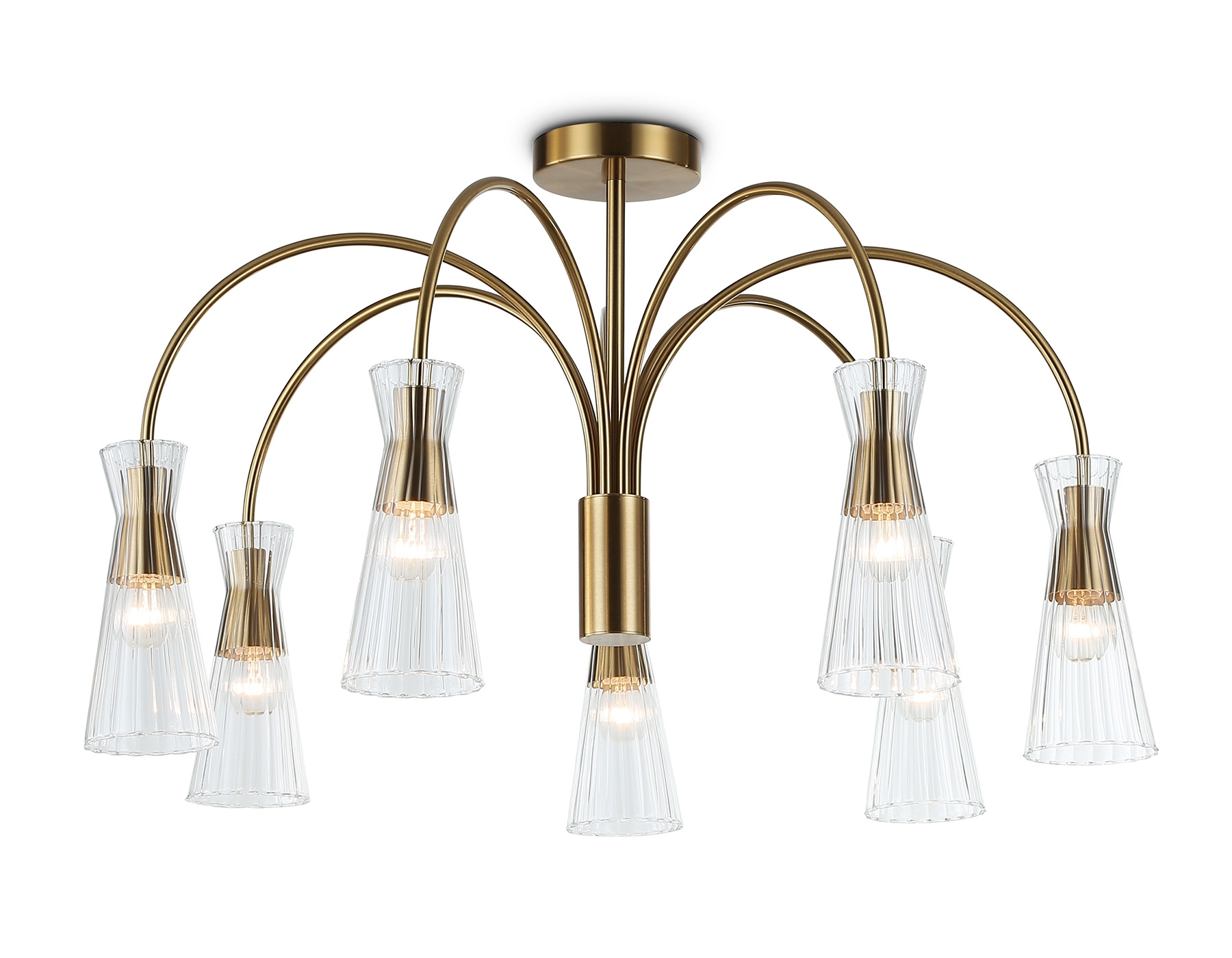 Люстра Ambrella light LH55703/7 BS/CL латунь/прозрачный E14*7 max 40W D745*460