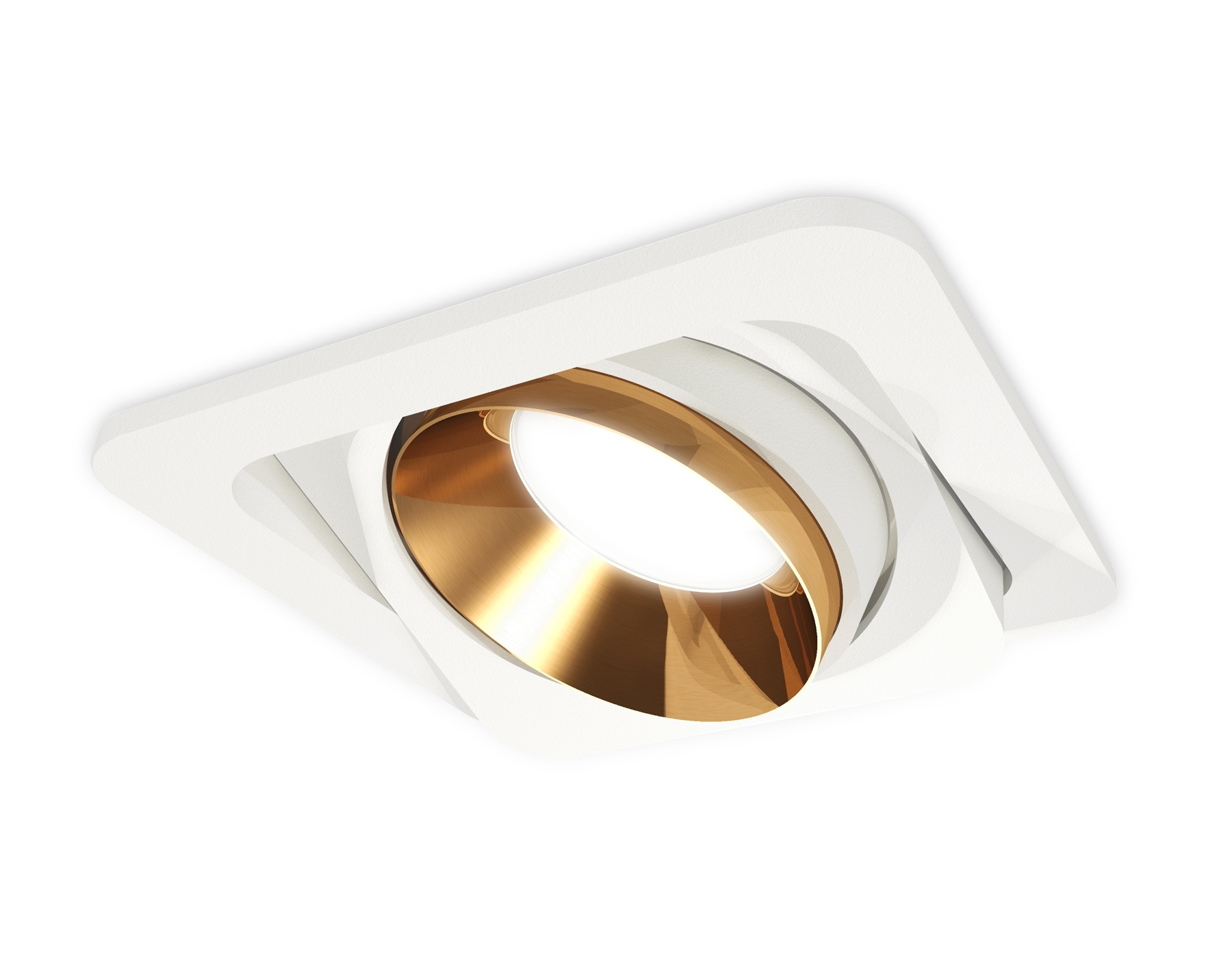 Комплект встраиваемого поворотного светильника Ambrella light XC7658024 SWH/PYG белый песок/золото желтое полированное MR16 GU5.3 (C7658, N7034)