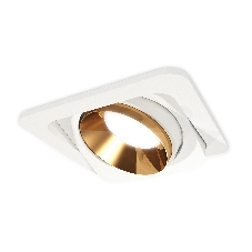 Комплект встраиваемого поворотного светильника Ambrella light XC7658024 SWH/PYG белый песок/золото желтое полированное MR16 GU5.3 (C7658, N7034)