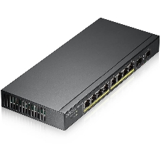 Коммутатор Smart L2 PoE+ Zyxel GS1900-10HP, 8xGE PoE+, 2xSFP, настольный, бесшумный, бюджет PoE 77 Вт