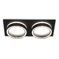 Светильник Ambrella light TN52424/2 BK/FR черный/белый матовый GX53 max 12W 210*105*45