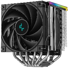 Кулер для процессора DEEPCOOL AK620 DIGITAL SE LGA20XX/1700/1200/115X/AM5/AM4 (9шт/кор, TDP 260W, PWM, DUAL Fan 120мм, 6 тепл. трубок, ARGb, черный) RET (R-AK620-BKADMN-GJD)
