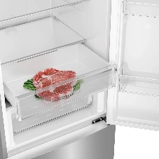 Холодильник Haier CEF538CSG серебристый двухкамерный 263/105л морозилка снизу, No Frost
