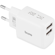 Сетевое зарядное устройство Buro BUWH1 15.5W 3.1A 2xUSB универсальное белый