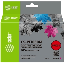 Картридж струйный Cactus CS-PFI030M PFI-030M пурпурный (55мл) для Canon imagePROGRAF TA-20/30