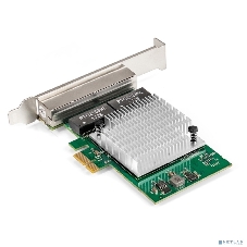Сетевой адаптер ExeGate EXE-564 (PCI-E x1 v2.0, 4xRJ45, UTP 10/100/1000Mbps, Realtek Chipset RTL8111H+ASM1184e)