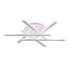 Потолочный светодиодный светильник FA8907 WH/CH белый/хром 135W 3000K-6400K+RGB 800*770*160 (ПДУ РАДИО 2.4G)
