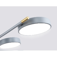 Люстра светодиодная на штанге Ambrella light FL516339/8 GR/CP серый/медь 120W 3000-6000K D850*170 (без ПДУ)