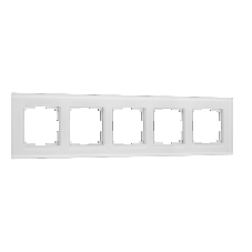 Рамка на 5 постов Senso (белый, стекло soft-touch) W0053101