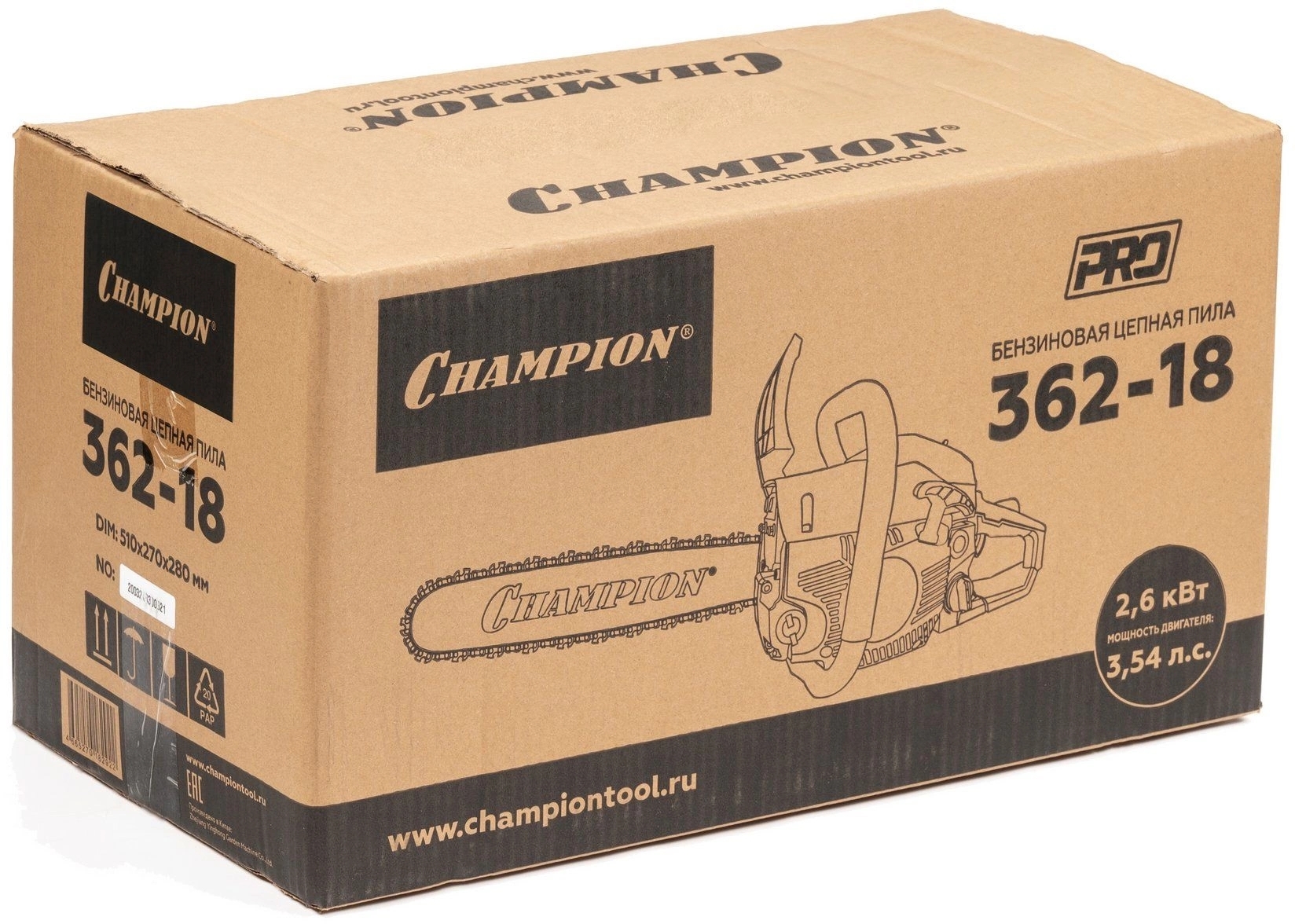 Бензопила Champion 362-18