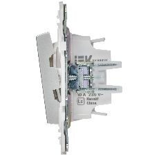 IEK SKANDY Серебряный Выключатель 2-клавишный с индикацией 10А SK-V09S