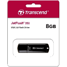 Флешка USB Transcend JetFlash 350 (TS8GJF350), 8Gb, USB 2.0, R/W 12/5, черный