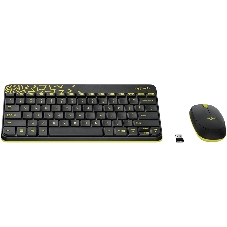 Комплект клавиатура+мышь Logitech MK240 Nano беспроводной, USB, 1000 DPI, чёрный