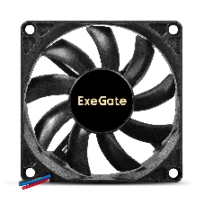 Вентилятор для корпуса ExeGate ExtraPower EP08015S2P черный, 80 мм, 2500 об/мин, 25.5 дБ, 2 pin