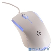 Мышь проводная Oklick 245M белый, 1000 dpi, USB, кнопки - 3