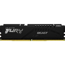 Оперативная память Kingston Fury Beast, DDR5, 32Gb (2x16Gb), 6400MHz, CL32, DIMM, с радиатором, черный