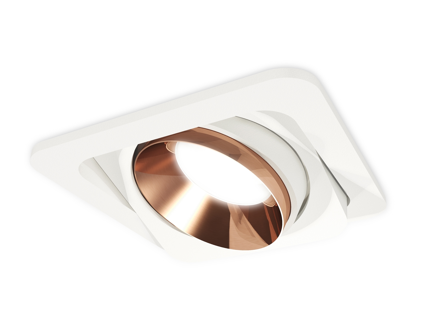 Комплект встраиваемого поворотного светильника Ambrella light XC7658025 SWH/PPG белый песок/золото розовое полированное MR16 GU5.3 (C7658, N7035)