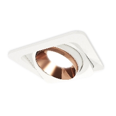 Комплект встраиваемого поворотного светильника Ambrella light XC7658025 SWH/PPG белый песок/золото розовое полированное MR16 GU5.3 (C7658, N7035)