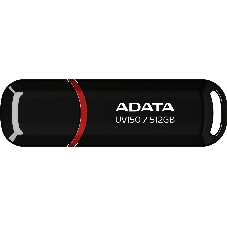 Флешка USB ADATA UV150 (AUV150-512G-RBK), 512Gb, USB 3.2, R/W 100/30, черный