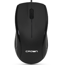 Мышь проводная Crown CMM-128 черный, 1000 dpi, USB, кнопки - 2