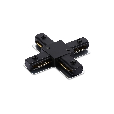 GL7172 BK черный матовый коннектор Х-образный для однофазного шинопровода Standard 220V NEW 105*105*20