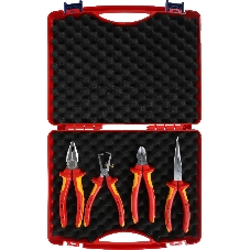 Набор инструментов Knipex KN-002015 4 предмета диэлектр.покр. (жесткий кейс)