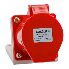 Розетка 124 32А 380В AC 3P+PE 6ч для монтажа на поверхность IP44 КЭАЗ 222756 Розетка 124 32А 380В AC 3P+PE 6ч для монтажа на поверхность IP44 КЭАЗ 222756