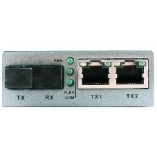 Медиаконвертер OSNOVO OMC-100-21S5b FE, 2*10/100Base-T, 1 оптический порт (SC, tx1550нм/rx1310нм) 100Base-FX, до 20 км
