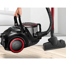 Пылесос Bosch BGS41POW1 черный/красный, 350/700 Вт, уборка сухая, пылесборник контейнер 2.4 л