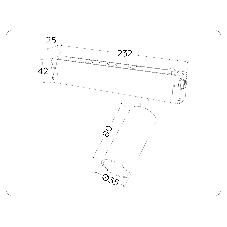 Управляемый светодиодный светильник для шинопровода Magnetic Ambrella light GL1202 BK черный IP20 7W 3000K-6400K 220V 36° D35*80 (Без ПДУ)