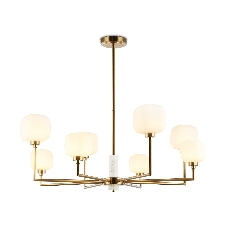 Люстра Ambrella light LH53017/8 BS/FR латунь/белый матовый G9*8 max 40W D830*680