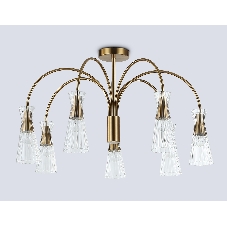Люстра Ambrella light LH55703/7 BS/CL латунь/прозрачный E14*7 max 40W D745*460