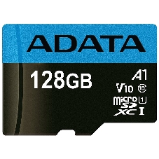 Флеш карта Micro SecureDigital 128Gb ADATA AUSDX128GUICL10A1-RA1 MicroSDXC Class 10 UHS-I, SD adapter