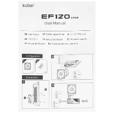 Вентилятор для корпуса PCCooler EF120 ARGb черный, 120 мм, 1500 об/мин, 25.7 дБ, 4 pin