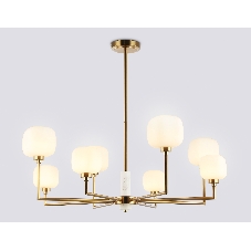 Люстра Ambrella light LH53017/8 BS/FR латунь/белый матовый G9*8 max 40W D830*680