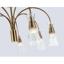 Люстра Ambrella light LH55703/7 BS/CL латунь/прозрачный E14*7 max 40W D745*460