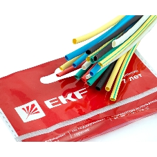 Термоусаживаемая трубка EKF tut-n-2 ТУТ 2/1 набор:7 цветов по 3шт. 100мм. EKF PROxima