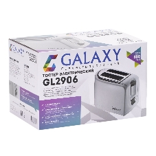 Тостер Galaxy GL 2906 белый, 850 Вт, 2 слота