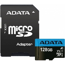 Флеш карта Micro SecureDigital 128Gb ADATA AUSDX128GUICL10A1-RA1 MicroSDXC Class 10 UHS-I, SD adapter