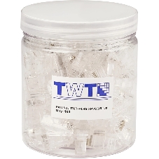 Коннектор Lanmaster TWT-PL45-8P8C/JR100, UTP кат.5E RJ45 прозрачный (упак.:100шт)