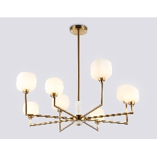 Люстра Ambrella light LH53017/8 BS/FR латунь/белый матовый G9*8 max 40W D830*680