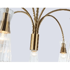 Люстра Ambrella light LH55703/7 BS/CL латунь/прозрачный E14*7 max 40W D745*460