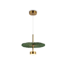 Светильник Ambrella light LH72609 BK/GR латунь/зеленый 6W 3000K D300*260-1770