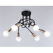 Светильник Ambrella light TR80419/6 BK/GD черный/золото E27/6 max 60W D690*370