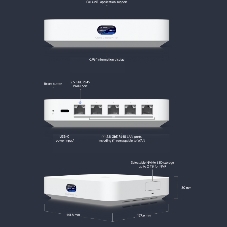 Маршрутизатор Ubiquiti UniFi Cloud Gateway Max 512Gb 4 ядра (1,5 ГГц), 4х 2.5G RJ45, 1х 2.5G RJ45, SSD 512 Gb