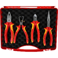 Набор инструментов Knipex KN-002015 4 предмета диэлектр.покр. (жесткий кейс)