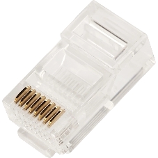 Коннектор Lanmaster TWT-PL45-8P8C/JR100, UTP кат.5E RJ45 прозрачный (упак.:100шт)
