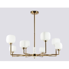 Люстра Ambrella light LH53017/8 BS/FR латунь/белый матовый G9*8 max 40W D830*680
