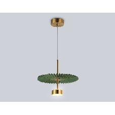 Светильник Ambrella light LH72609 BK/GR латунь/зеленый 6W 3000K D300*260-1770