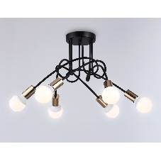Светильник Ambrella light TR80419/6 BK/GD черный/золото E27/6 max 60W D690*370